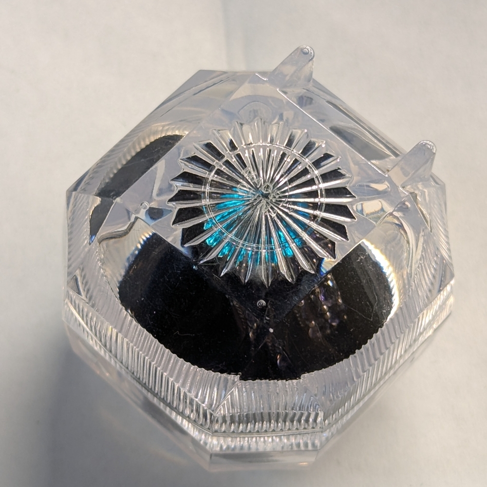 Vintage stamped silver with blue &purple Gemstones ring sz 7 With Case - Picture 8 of 9